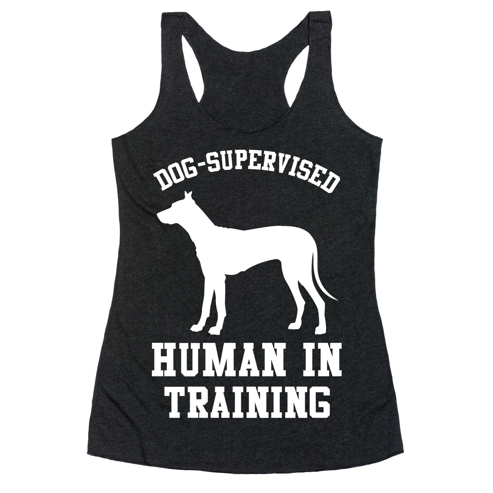 Dog Supervised Human in Training Racerback Tank