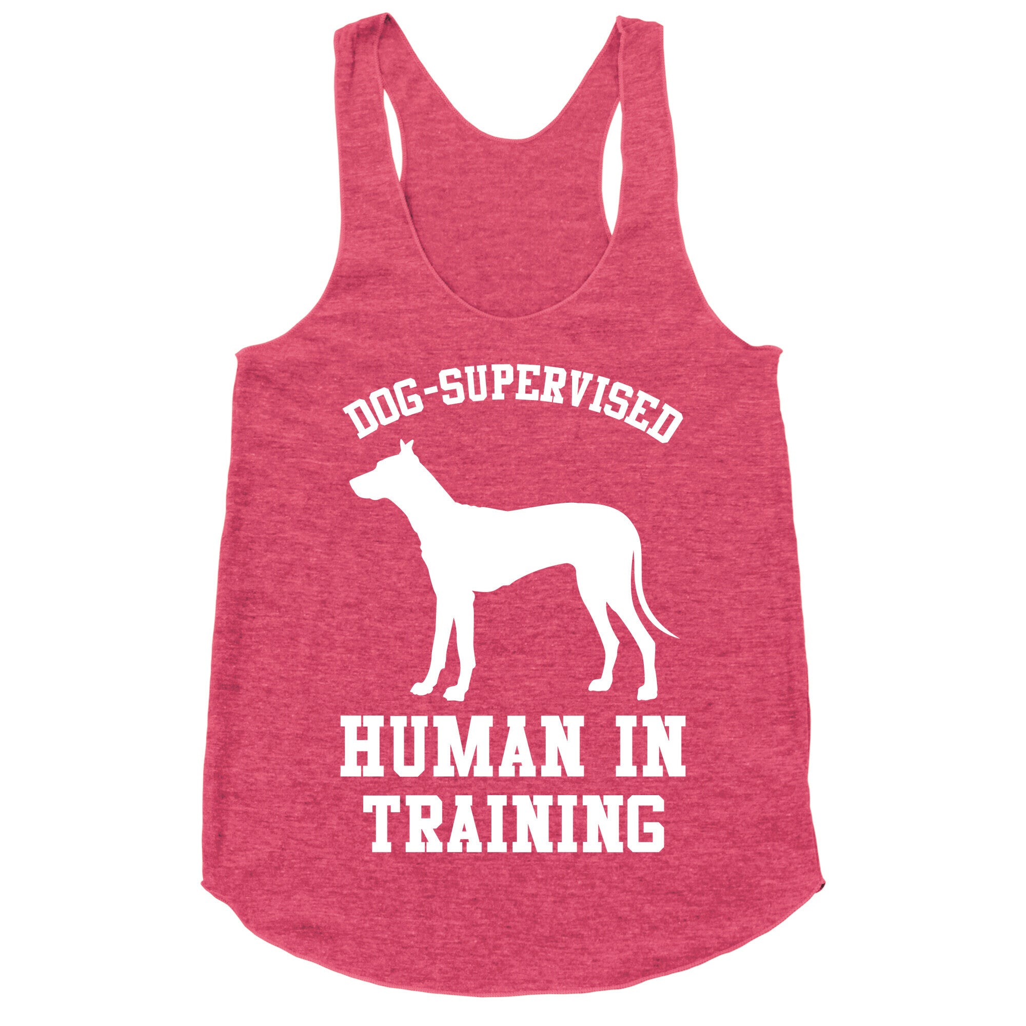 Dog Supervised Human in Training Racerback Tank