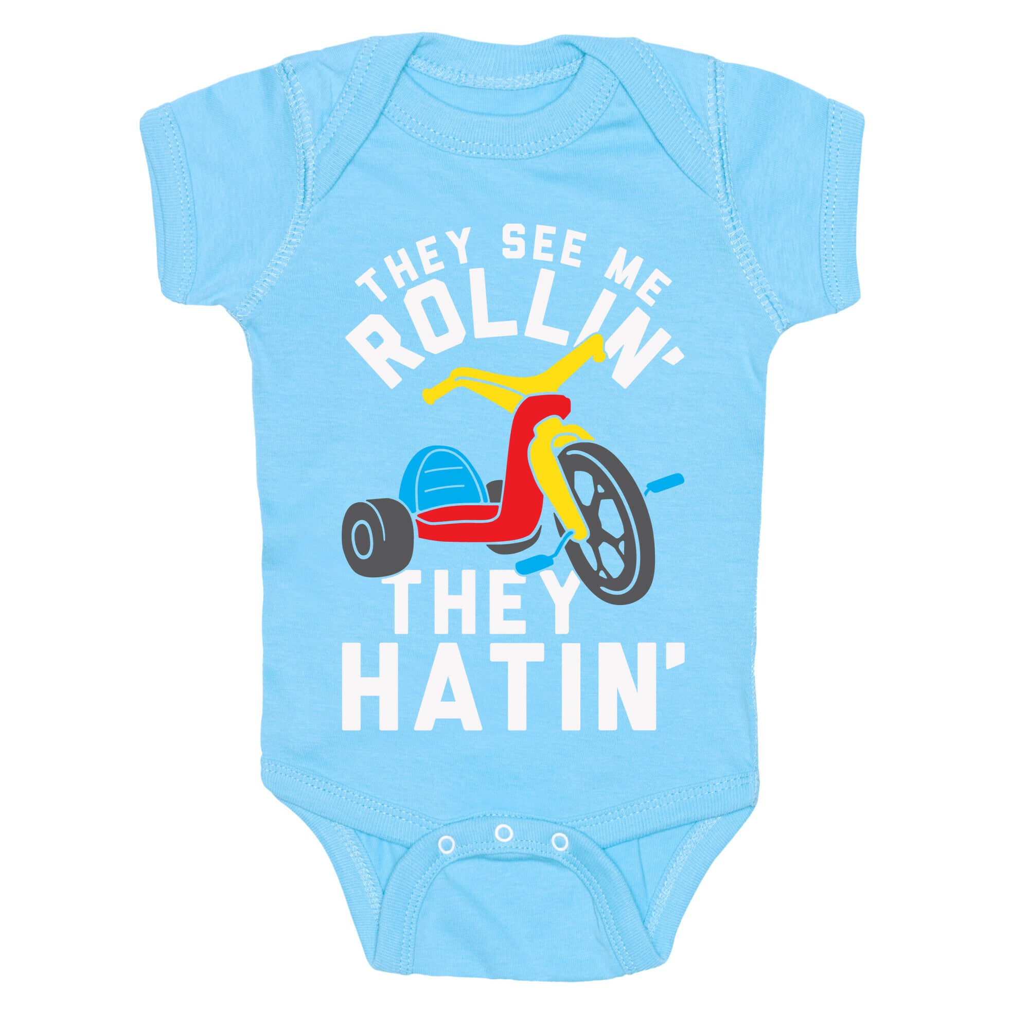 They See Me Rollin' Big Wheel Baby One Piece