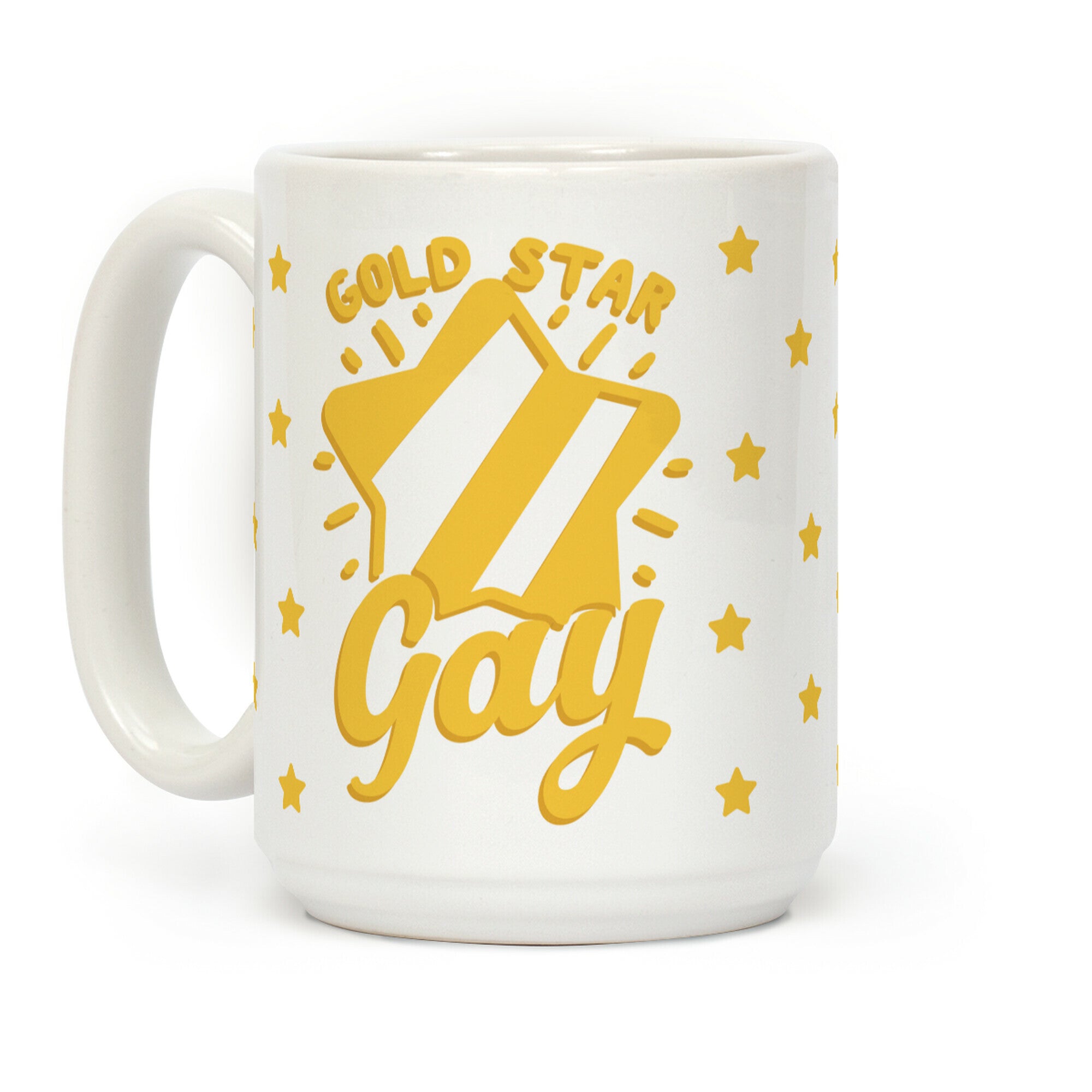 Gold Star Gay Coffee Mug