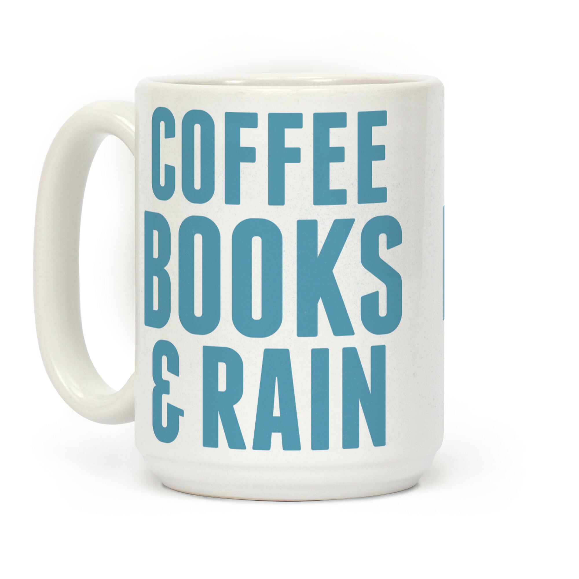 Coffee Books & Rain Coffee Mug