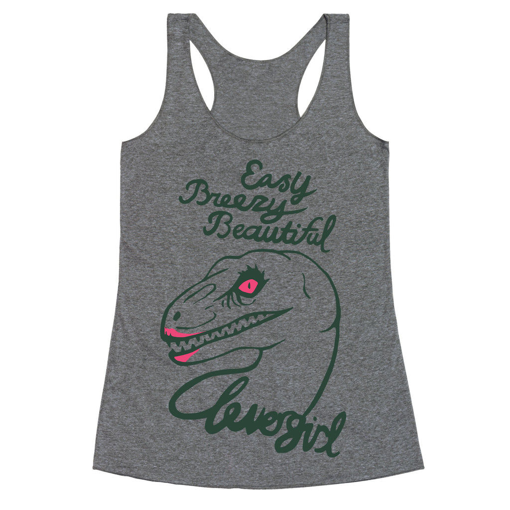 Easy Breezy Beautiful, Clever Girl Velociraptor Racerback Tank