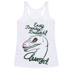 Easy Breezy Beautiful, Clever Girl Velociraptor Racerback Tank