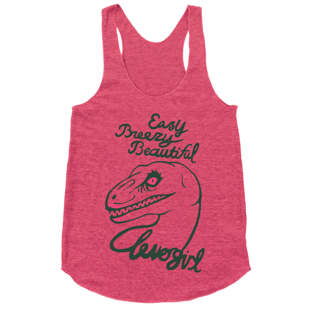 Easy Breezy Beautiful, Clever Girl Velociraptor Racerback Tank