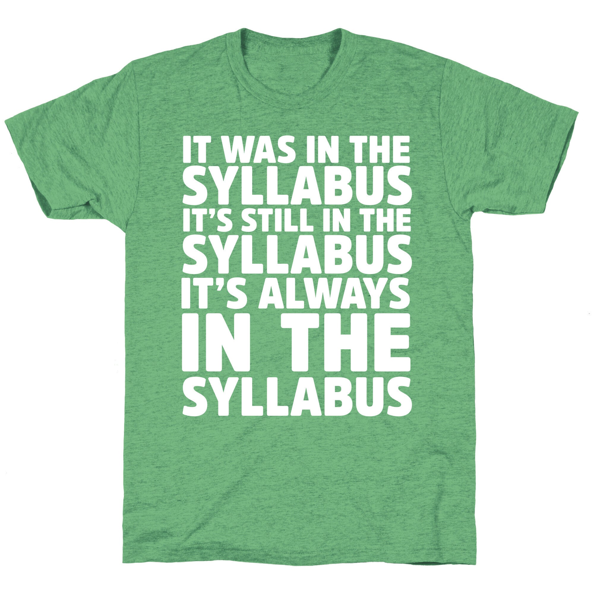 It Was in the Syllabus It's Still in the Syllabus It's ALWAYS in the Syllabus Unisex Triblend Tee