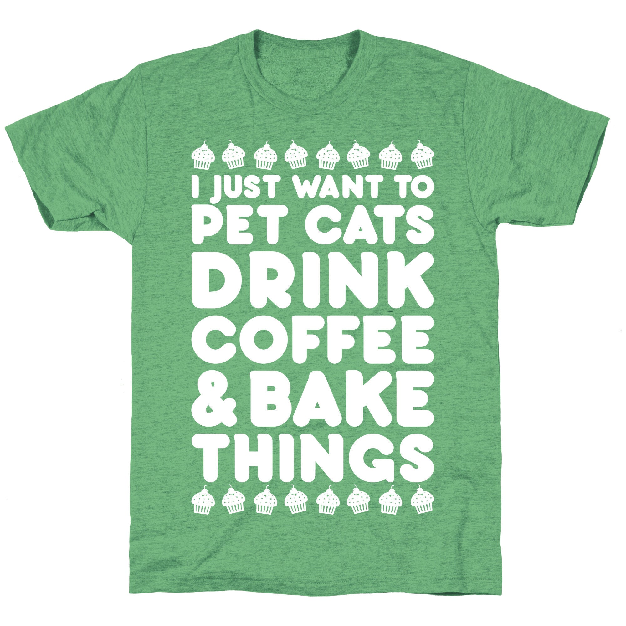 Pet Cats Drink Coffee Bake Things Unisex Triblend Tee