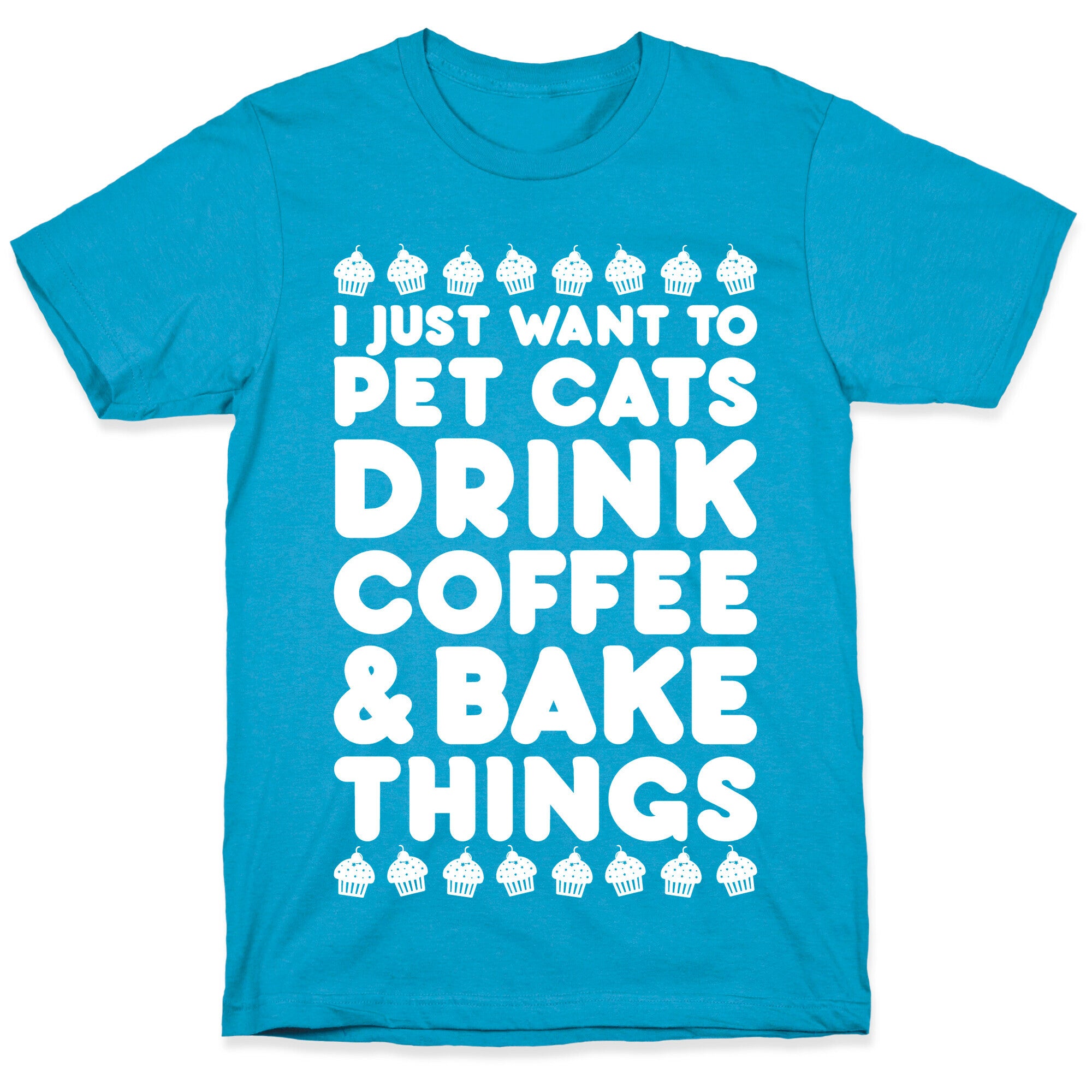 Pet Cats Drink Coffee Bake Things Unisex Triblend Tee
