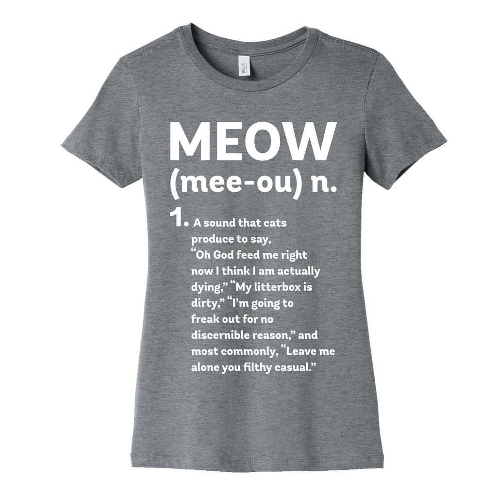 Meow - Noun Women's Cotton Tee
