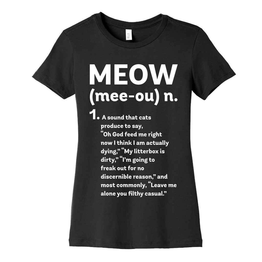 Meow - Noun Women's Cotton Tee