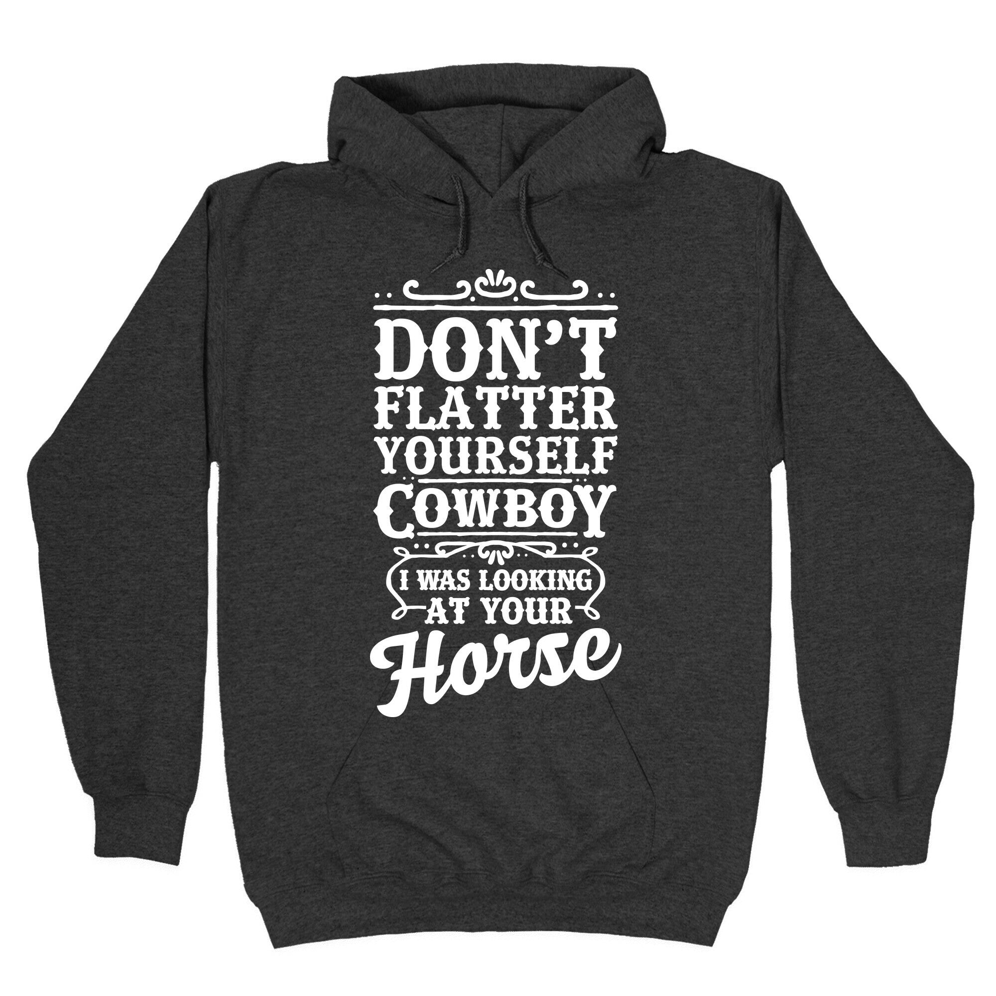 Don't Flatter Yourself Cowboy I Was Looking at Your Horse Hoodie