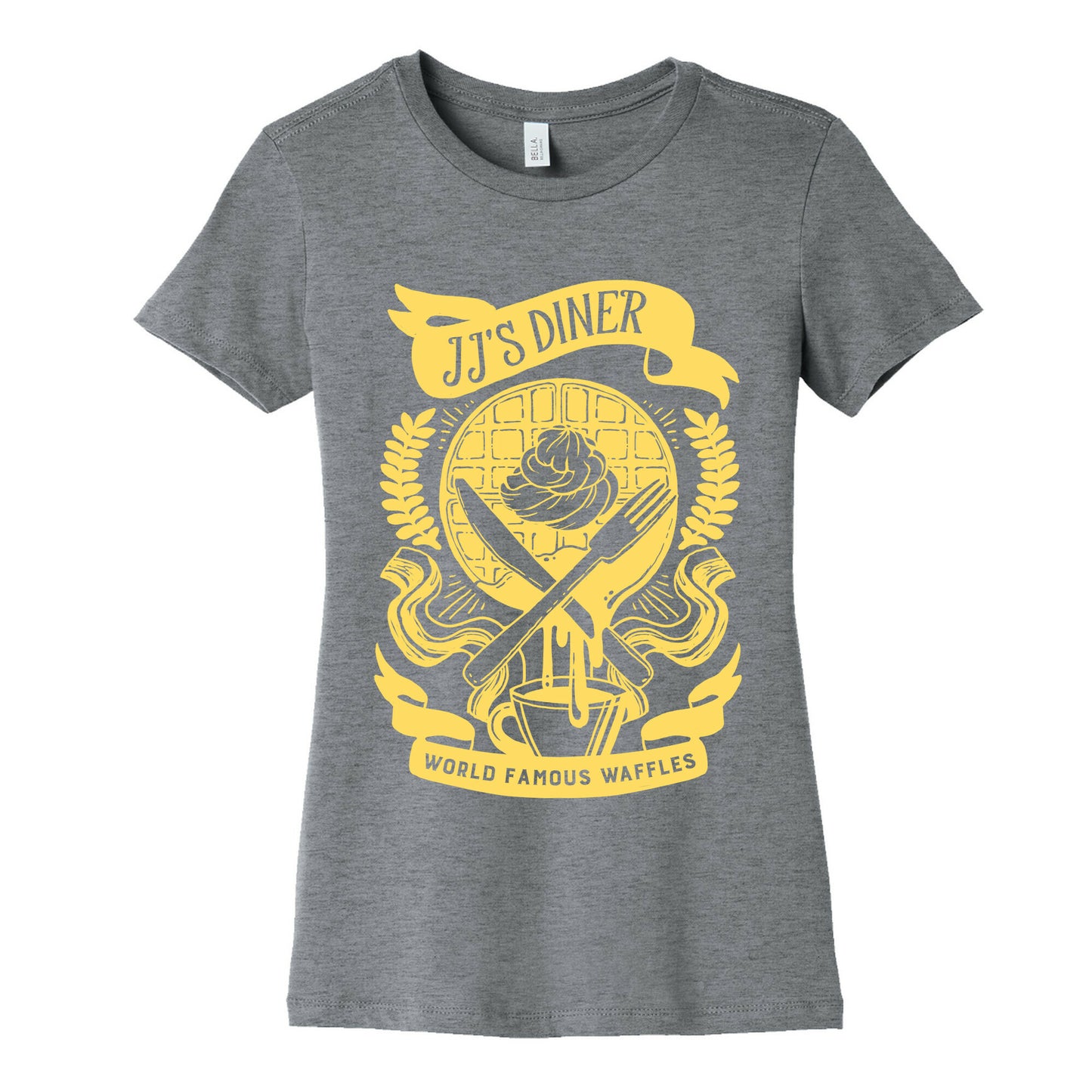 JJ's Diner: Belgian Waffle Crest Women's Cotton Tee