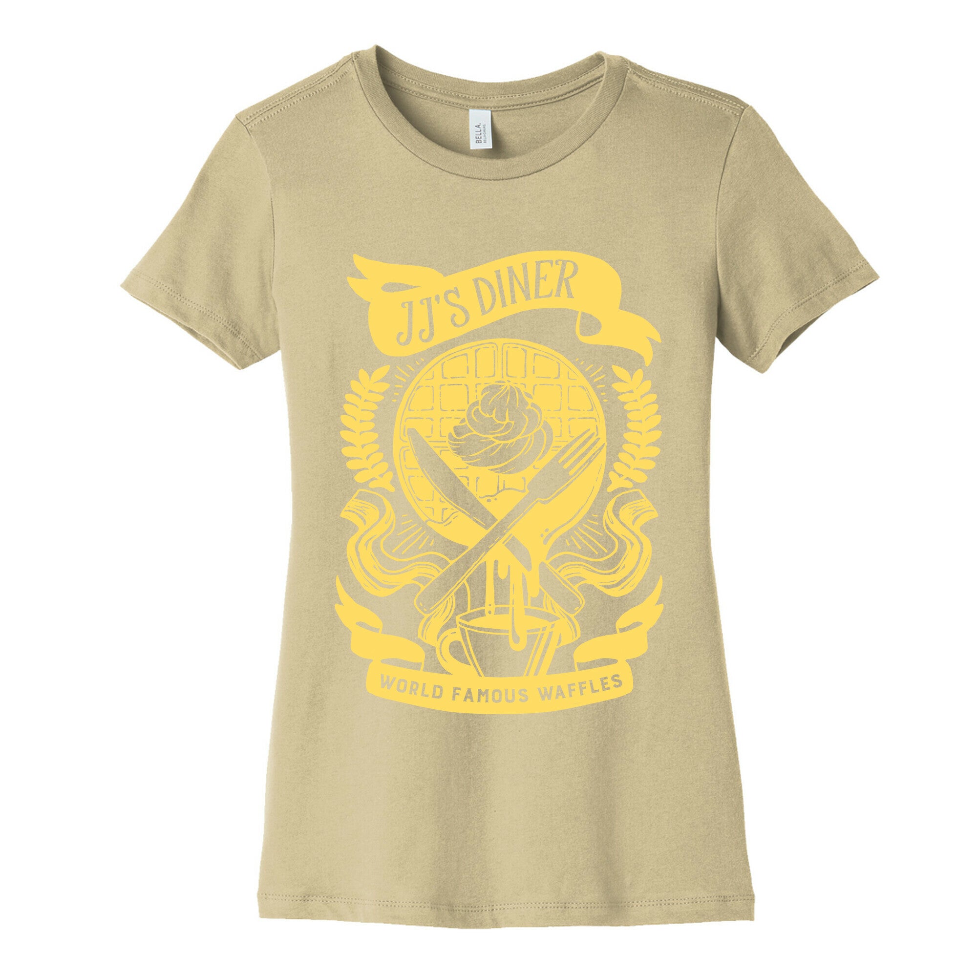 JJ's Diner: Belgian Waffle Crest Women's Cotton Tee