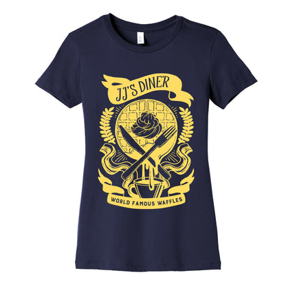 JJ's Diner: Belgian Waffle Crest Women's Cotton Tee