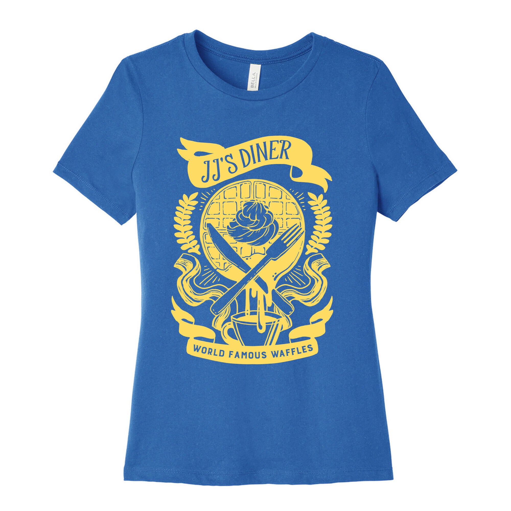 JJ's Diner: Belgian Waffle Crest Women's Cotton Tee