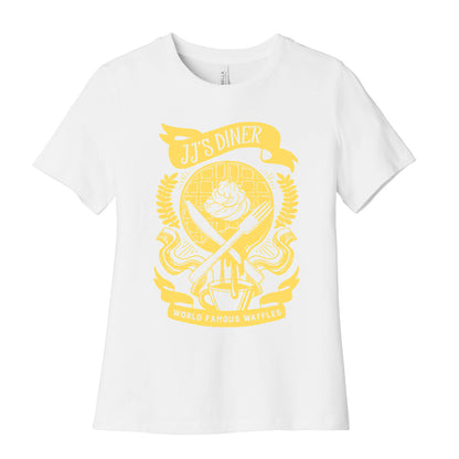 JJ's Diner: Belgian Waffle Crest Women's Cotton Tee