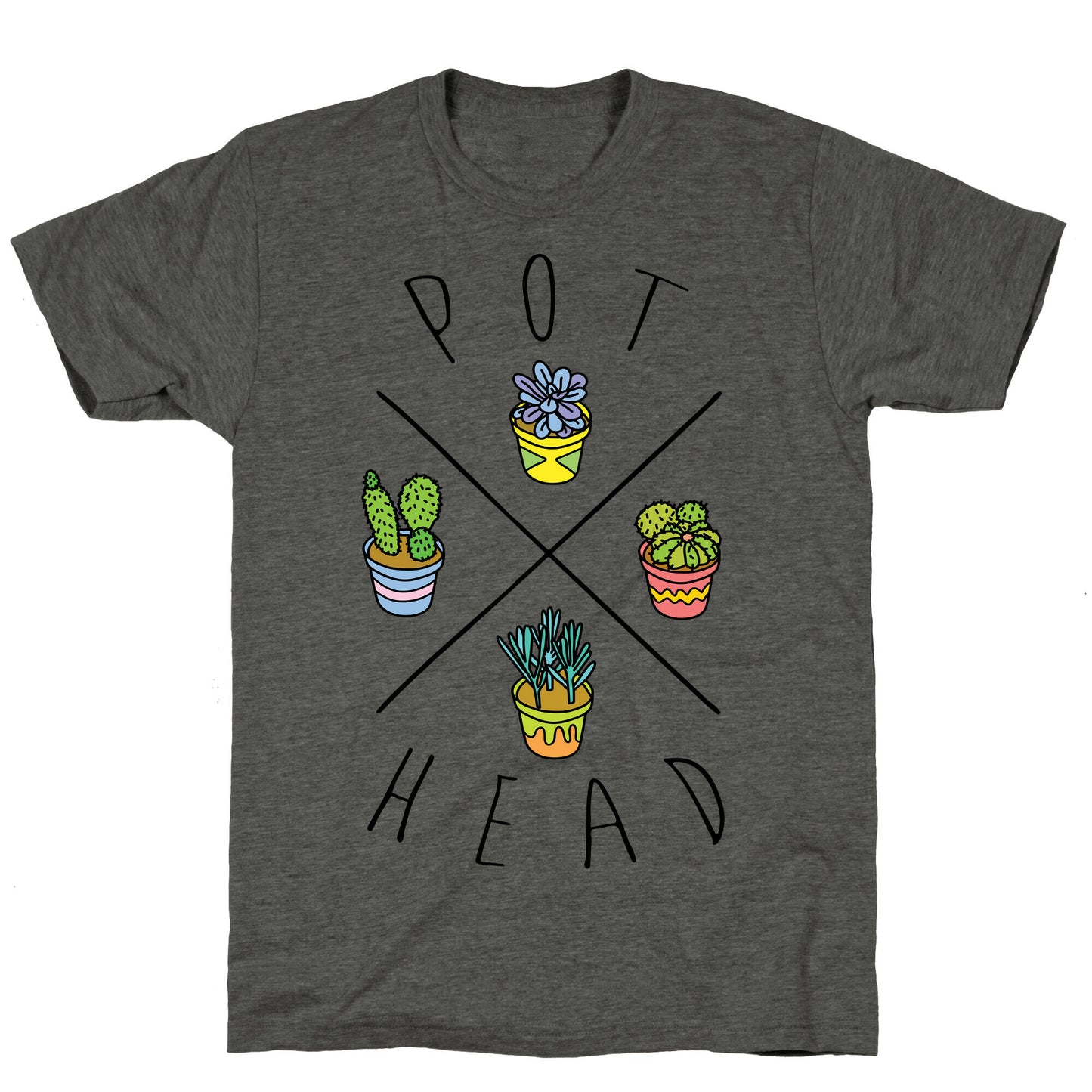 Pot Head Succulents Unisex Triblend Tee