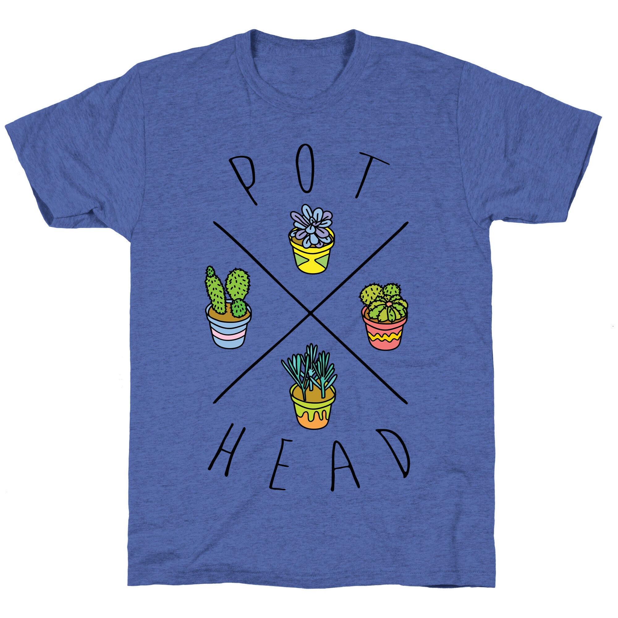 Pot Head Succulents Unisex Triblend Tee