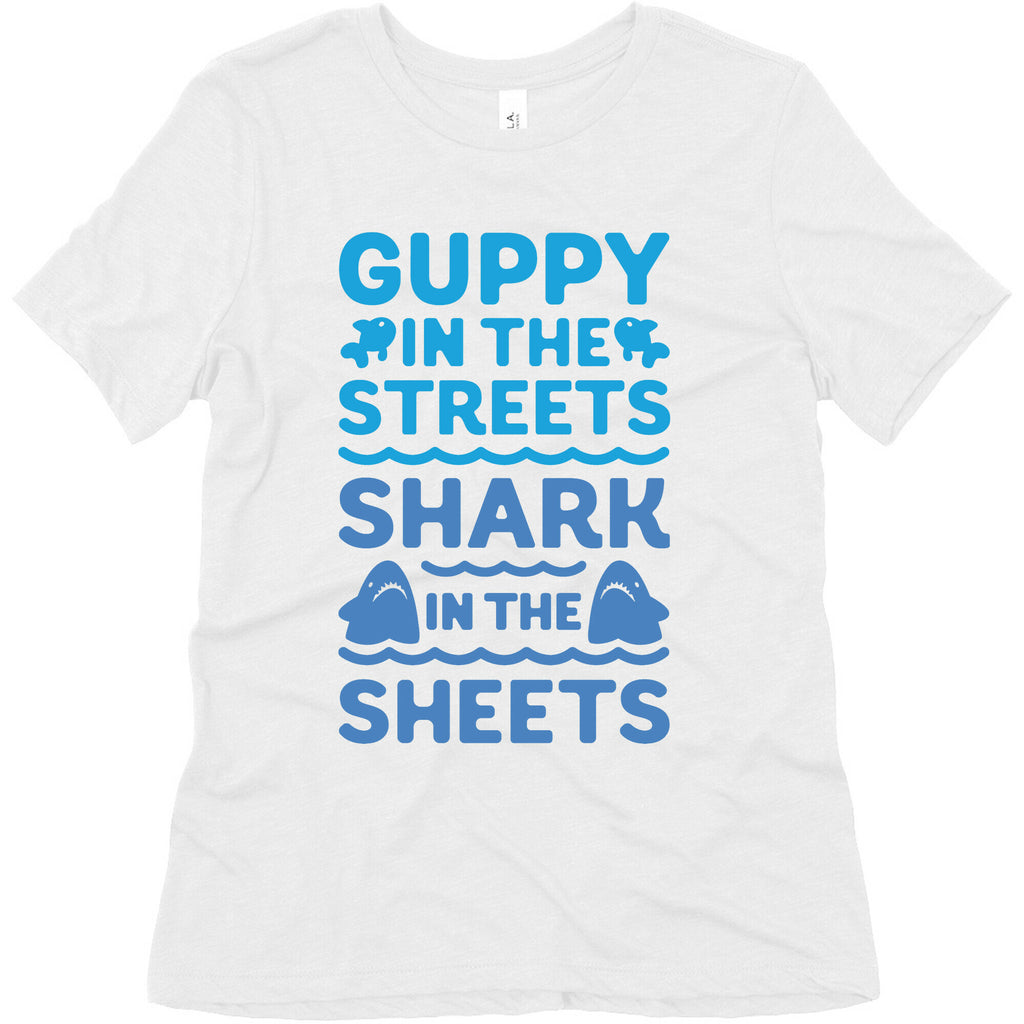Guppy In The Streets Shark In The Sheets Women's Triblend Tee