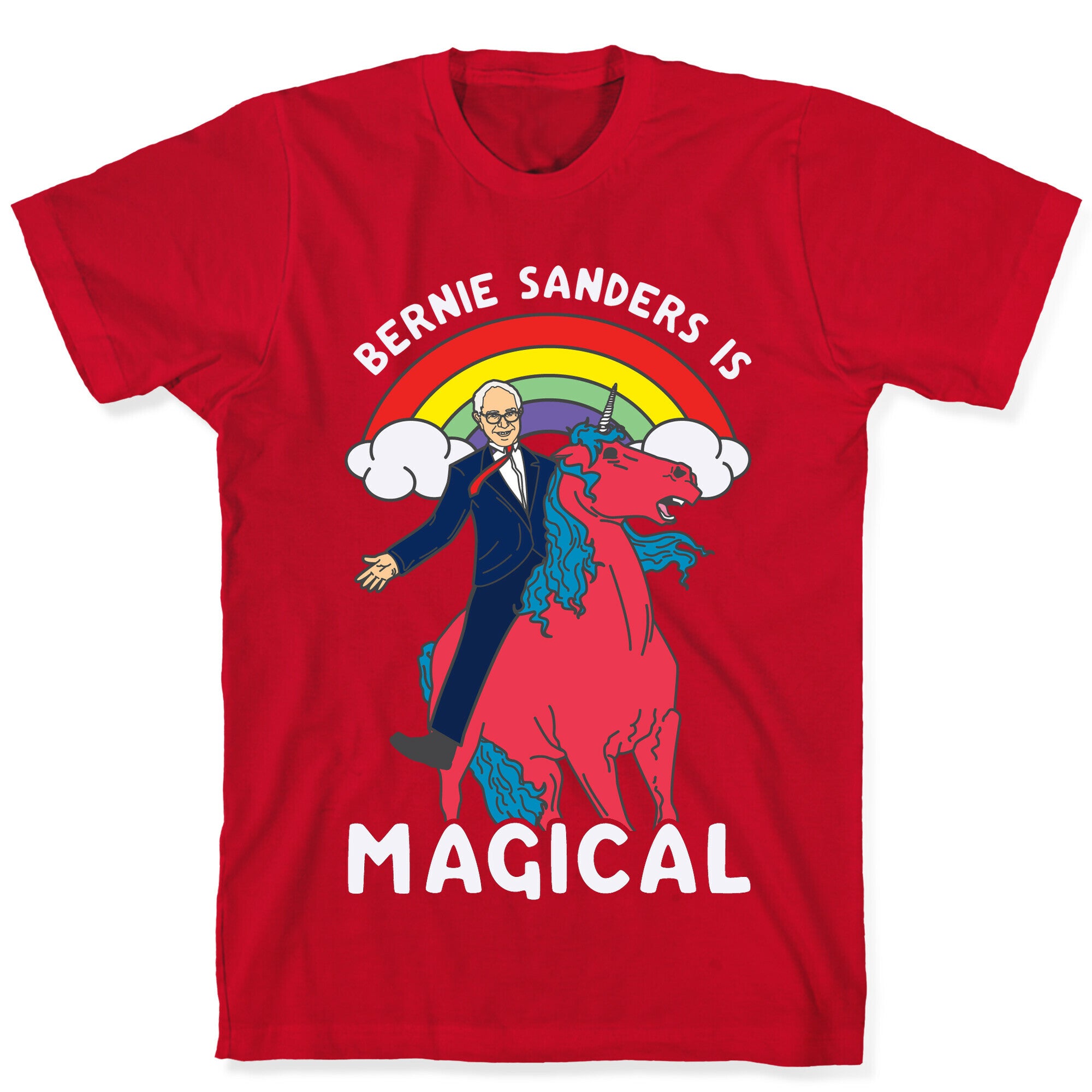 Bernie Sanders on a Magical Unicorn T-Shirt
