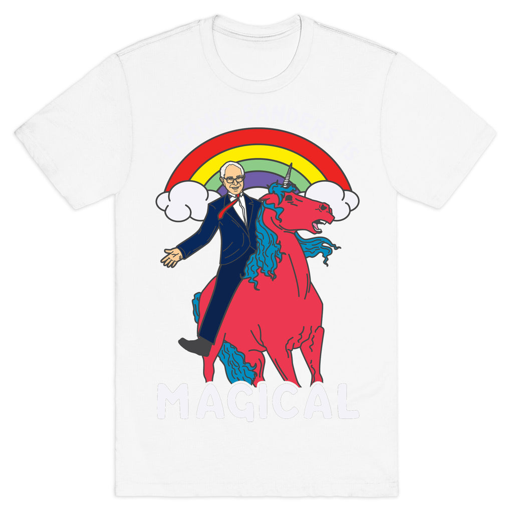 Bernie Sanders on a Magical Unicorn T-Shirt