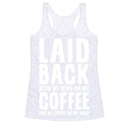 With My Mind On My Coffee Racerback Tank