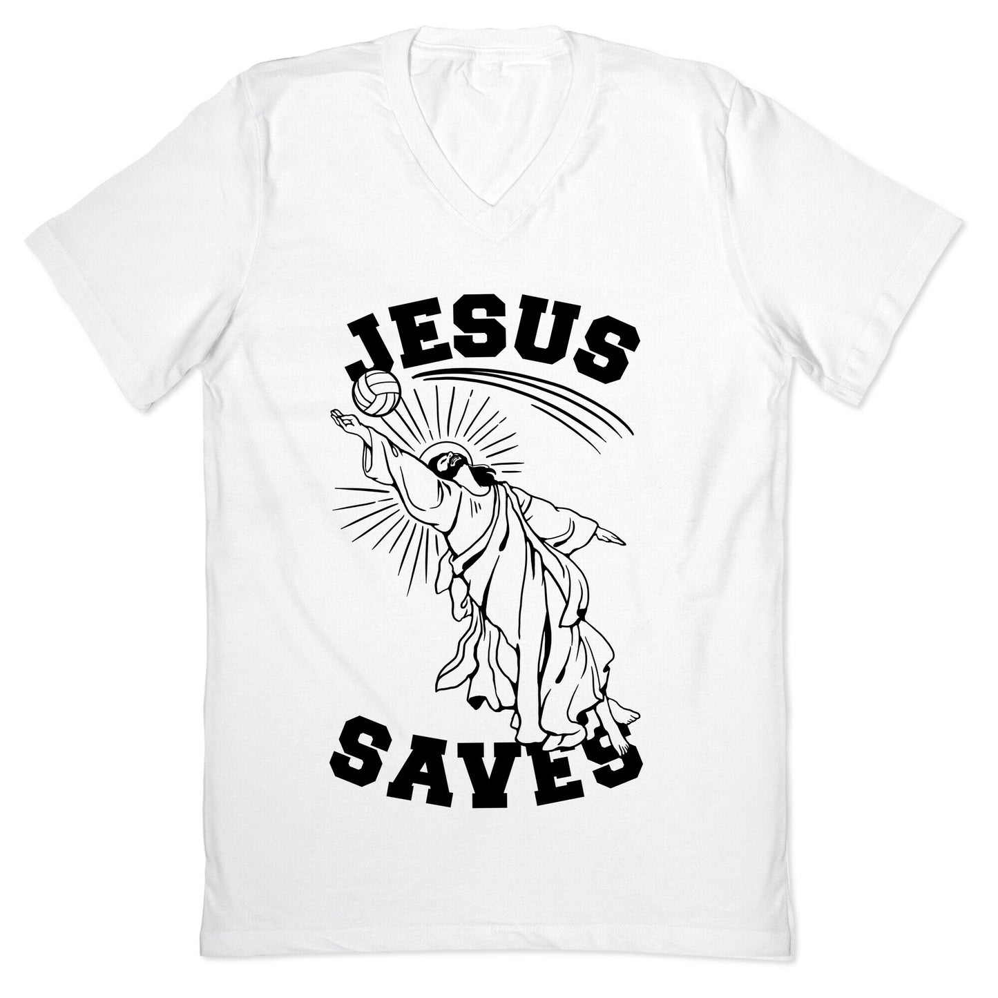 Jesus Saves (Volleyball) V-Neck