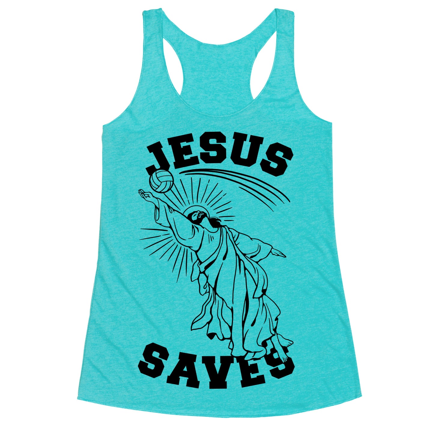 Jesus Saves (Volleyball) Racerback Tank