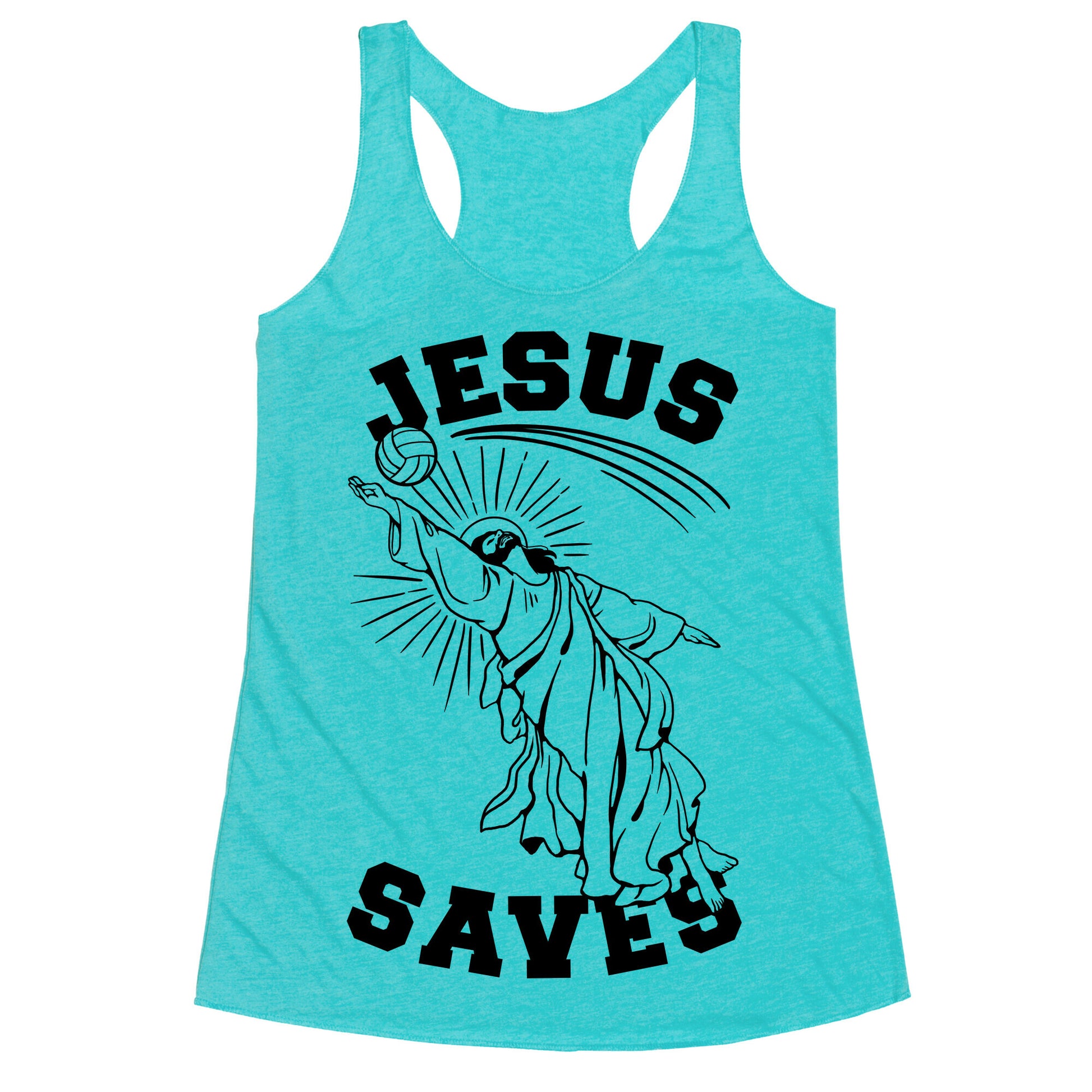Jesus Saves (Volleyball) Racerback Tank