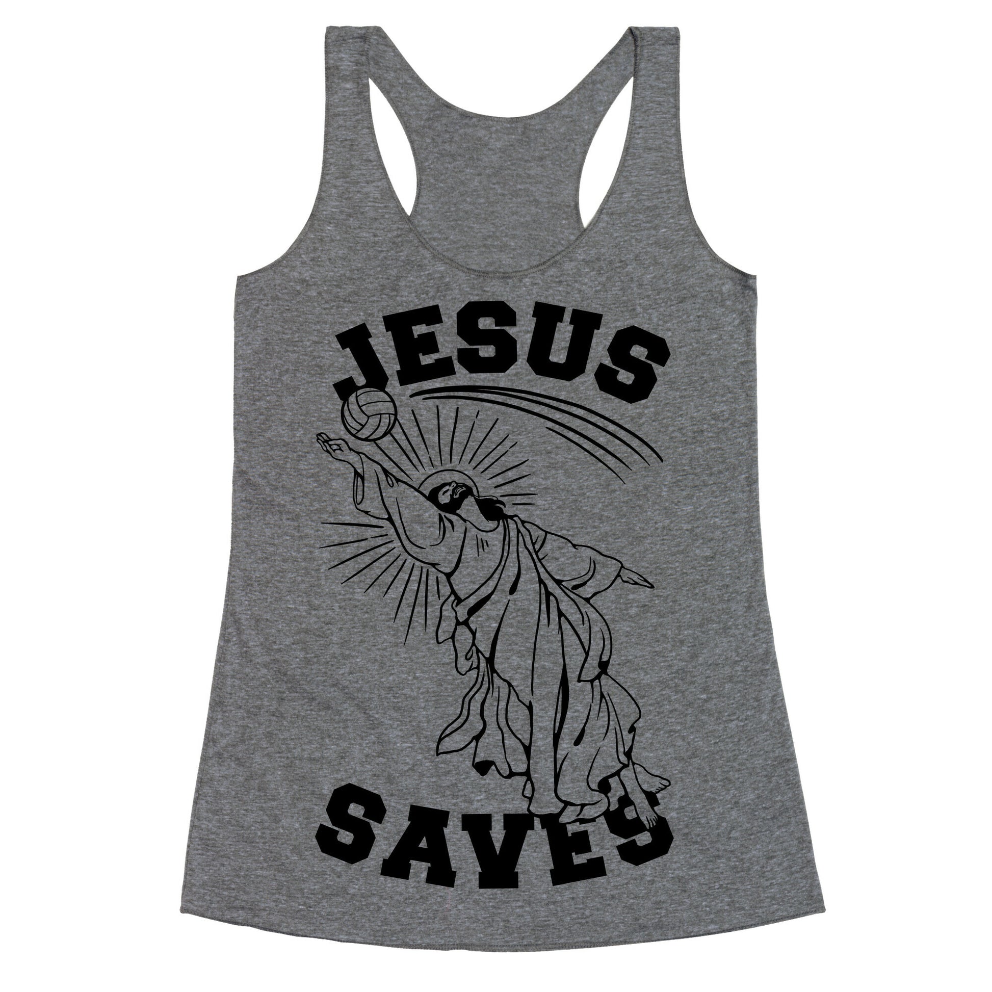 Jesus Saves (Volleyball) Racerback Tank