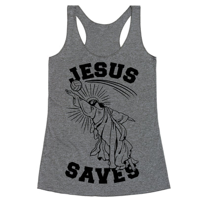 Jesus Saves (Volleyball) Racerback Tank