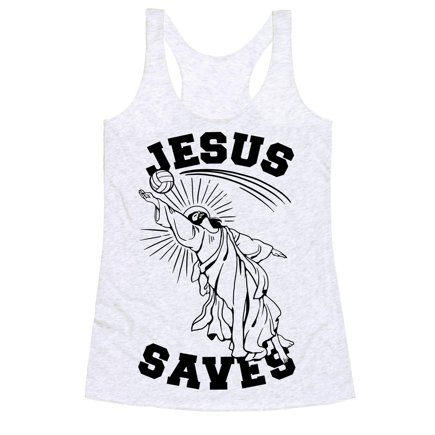 Jesus Saves (Volleyball) Racerback Tank