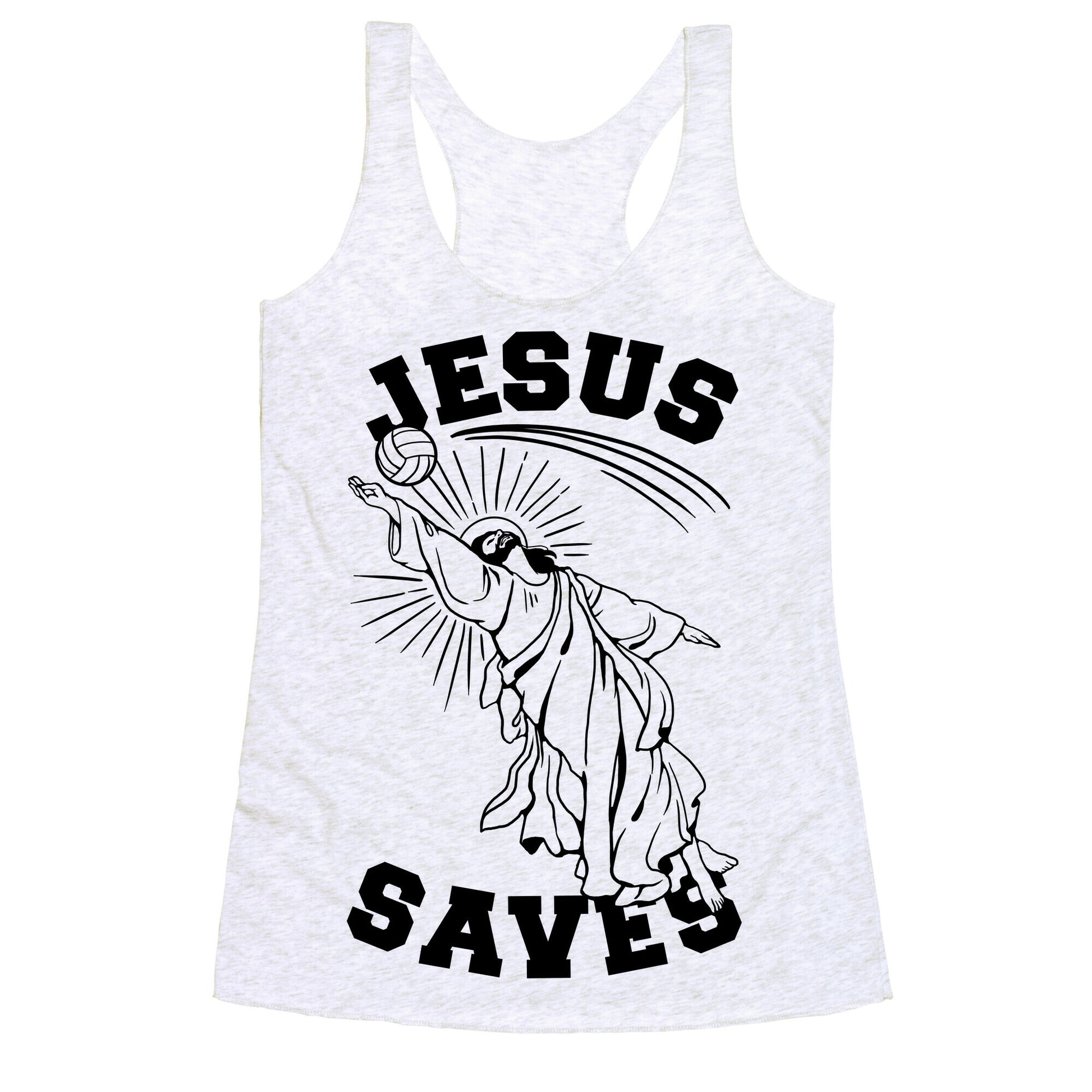 Jesus Saves (Volleyball) Racerback Tank