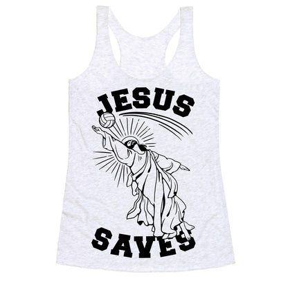 Jesus Saves (Volleyball) Racerback Tank