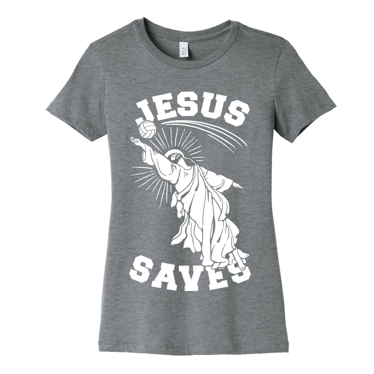 Jesus Saves (Volleyball) Women's Cotton Tee