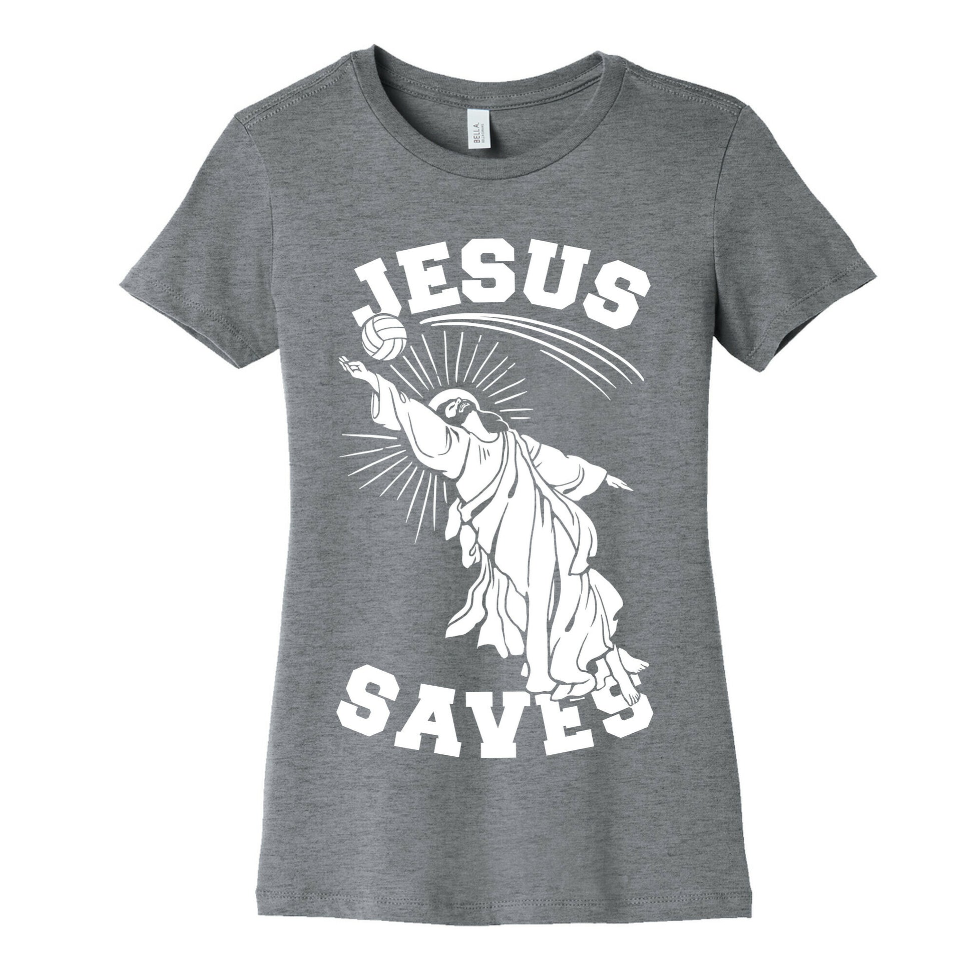 Jesus Saves (Volleyball) Women's Cotton Tee