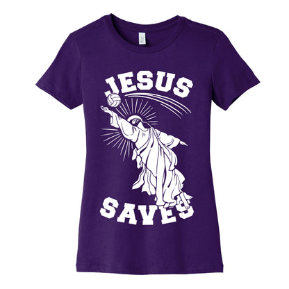 Jesus Saves (Volleyball) Women's Cotton Tee