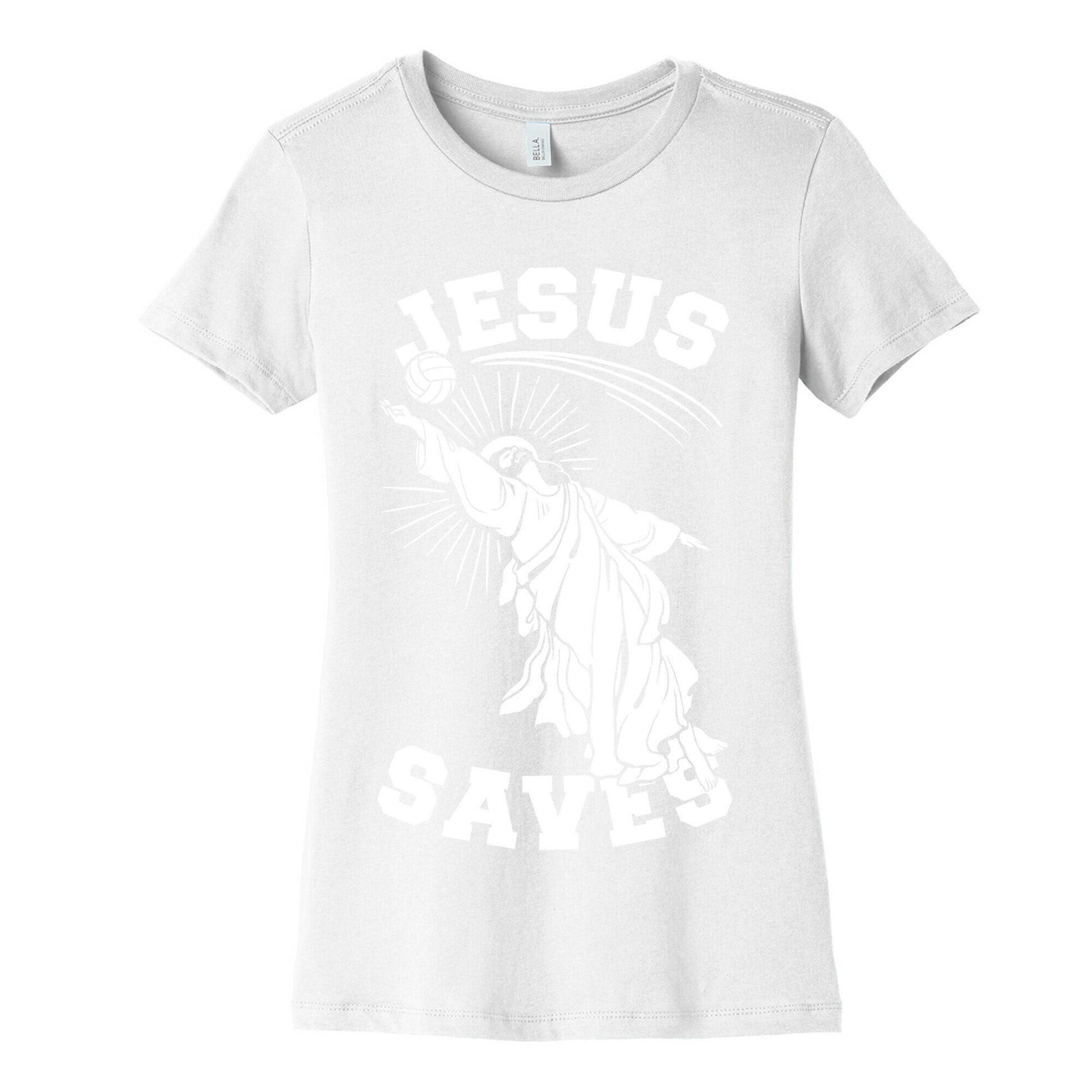 Jesus Saves (Volleyball) Women's Cotton Tee