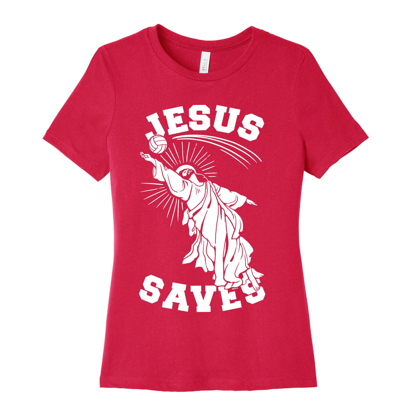 Jesus Saves (Volleyball) Women's Cotton Tee