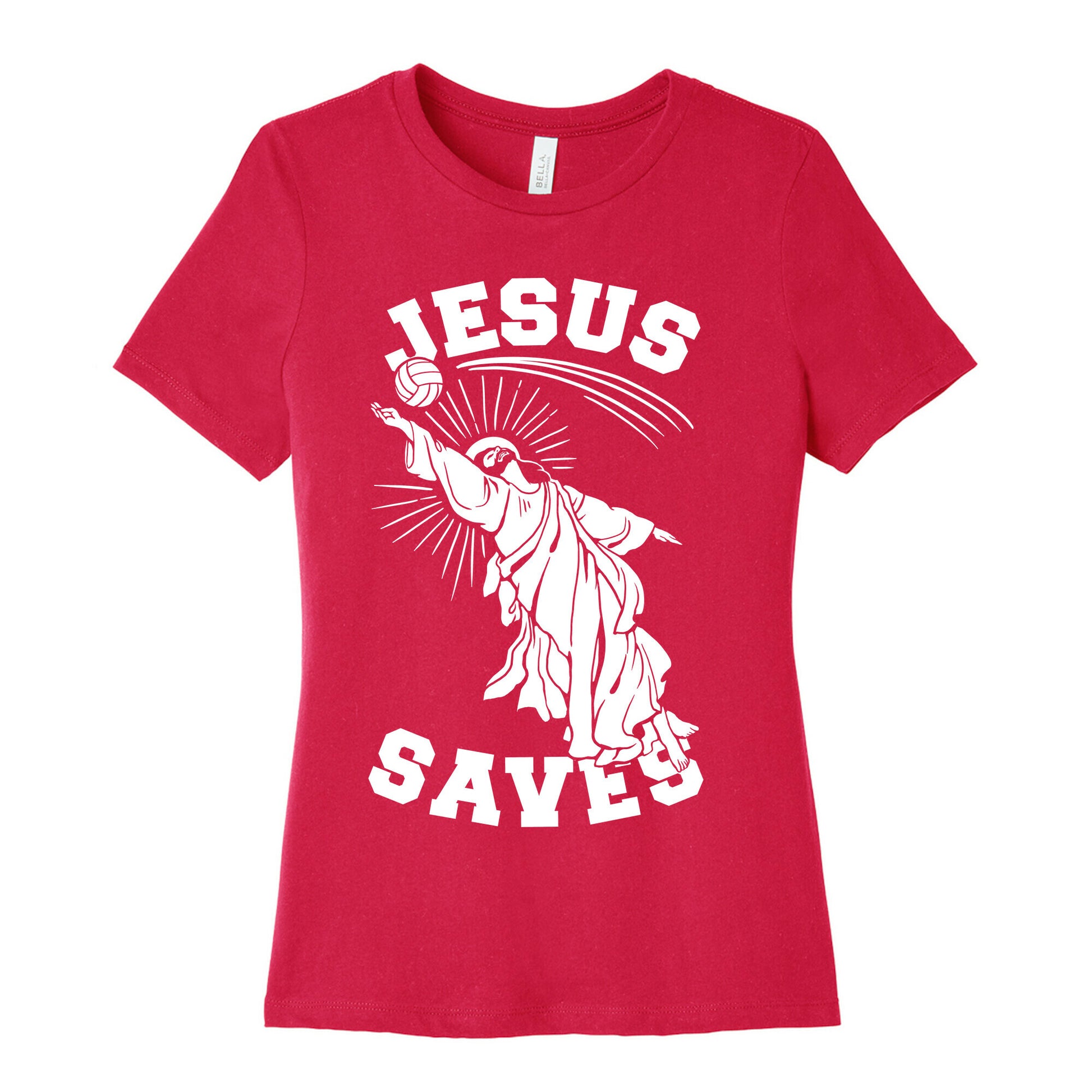Jesus Saves (Volleyball) Women's Cotton Tee