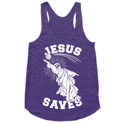 Jesus Saves (Volleyball) Racerback Tank