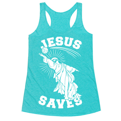 Jesus Saves (Volleyball) Racerback Tank