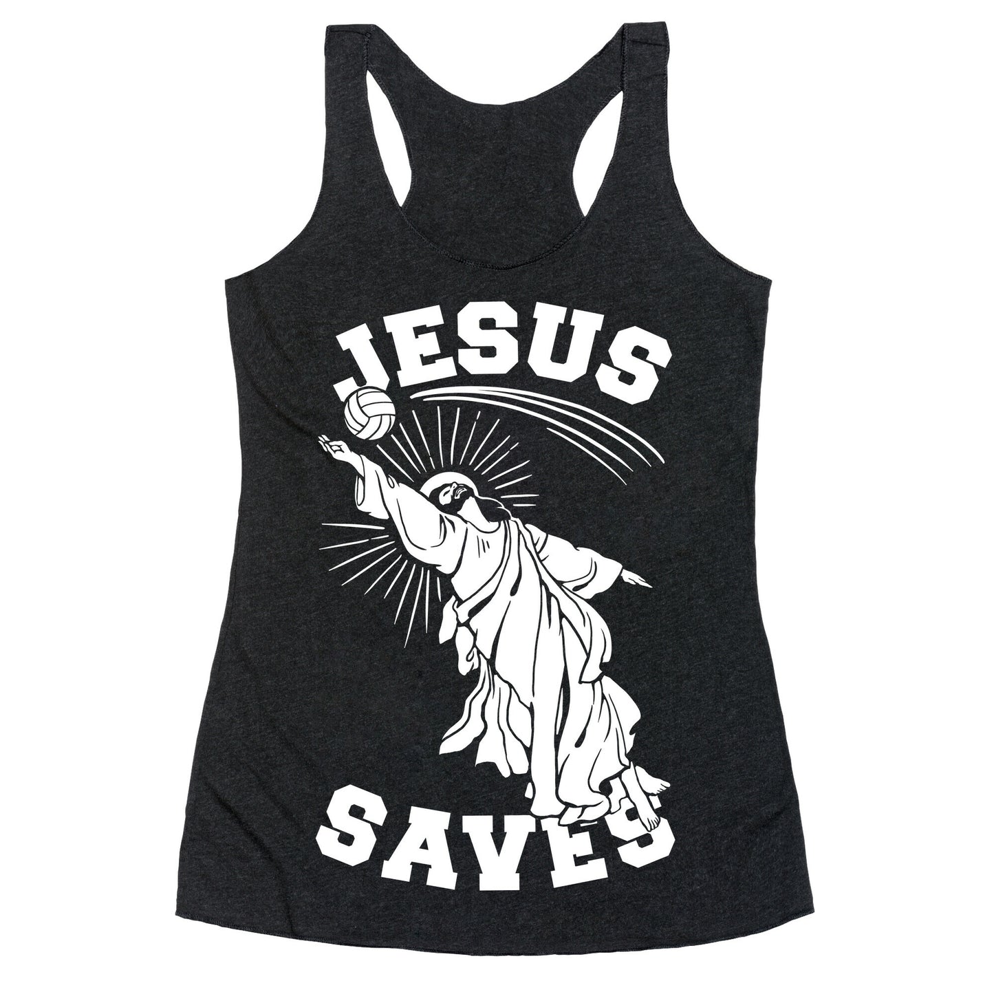 Jesus Saves (Volleyball) Racerback Tank