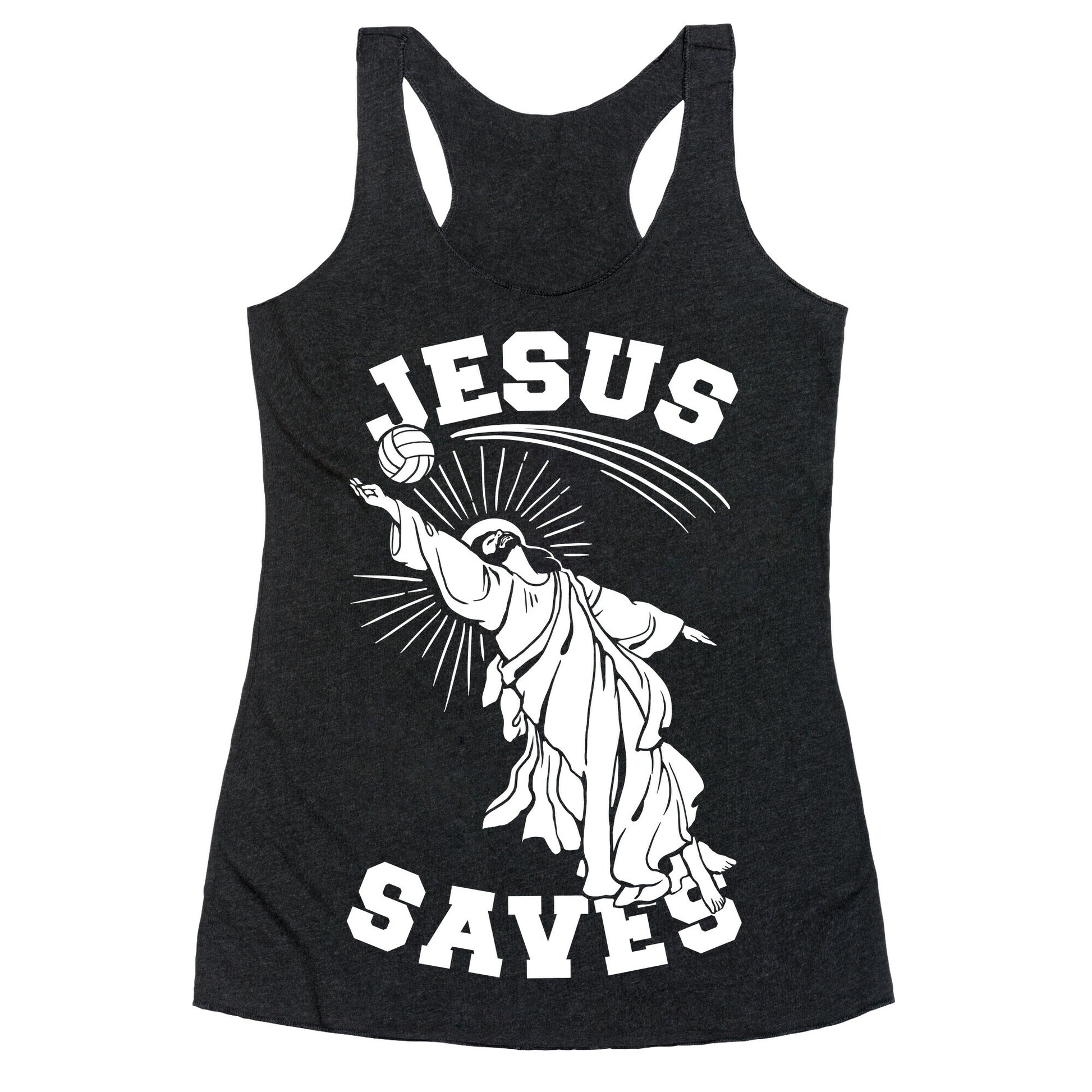 Jesus Saves (Volleyball) Racerback Tank