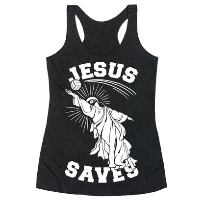 Jesus Saves (Volleyball) Racerback Tank