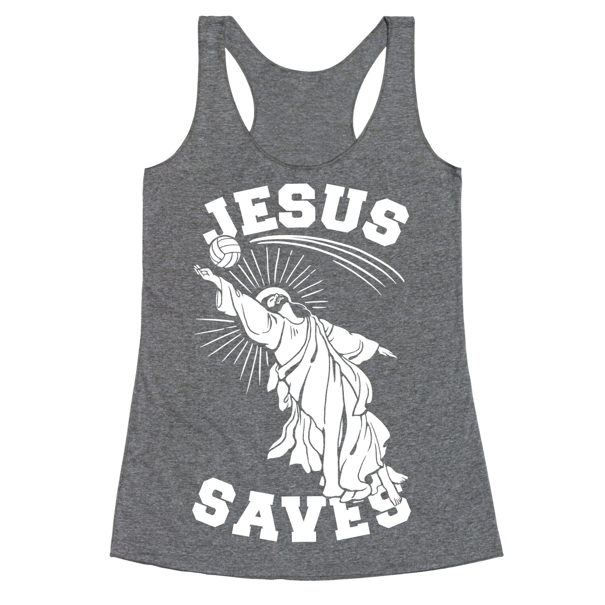 Jesus Saves (Volleyball) Racerback Tank