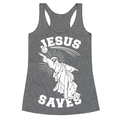Jesus Saves (Volleyball) Racerback Tank