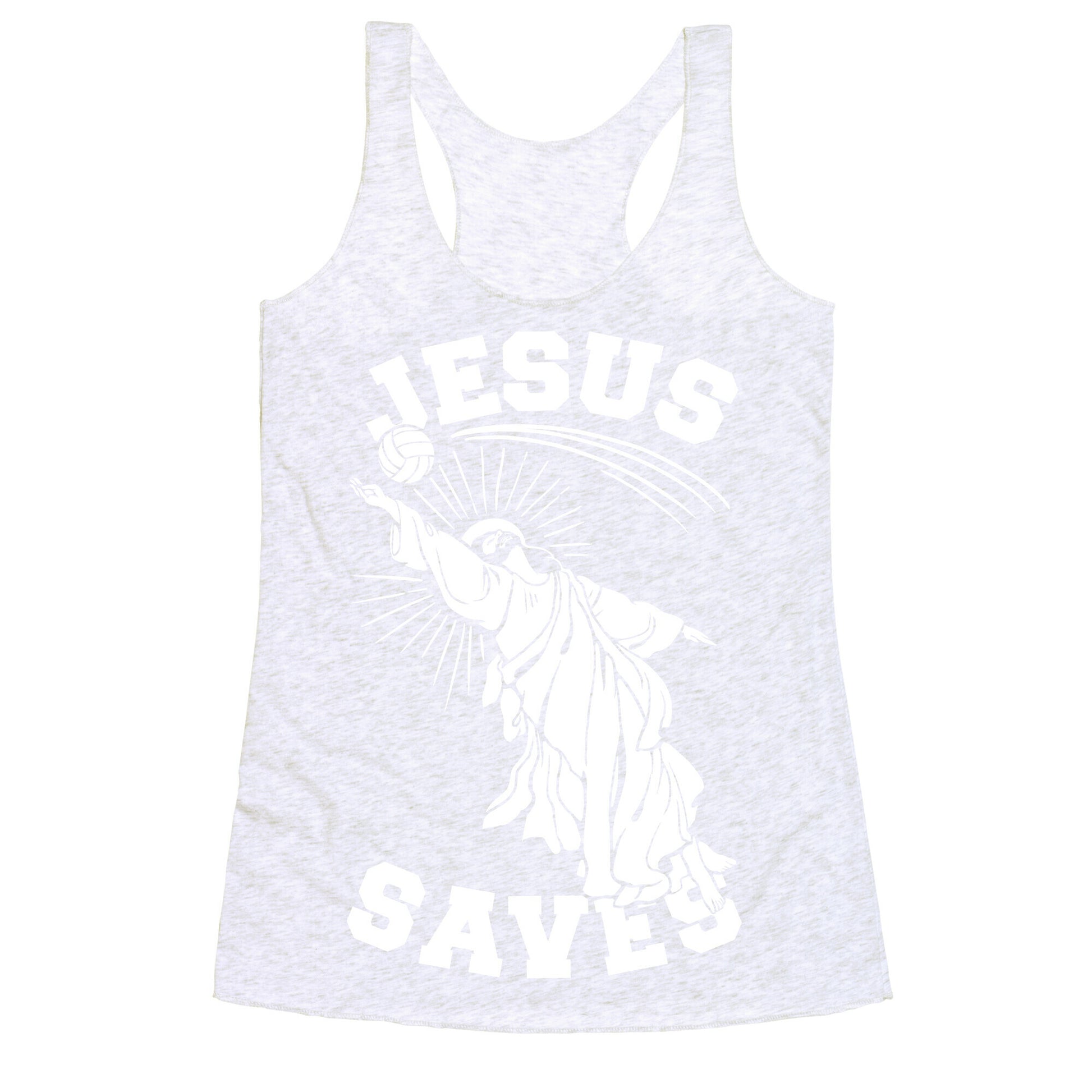 Jesus Saves (Volleyball) Racerback Tank