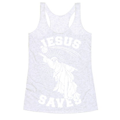 Jesus Saves (Volleyball) Racerback Tank