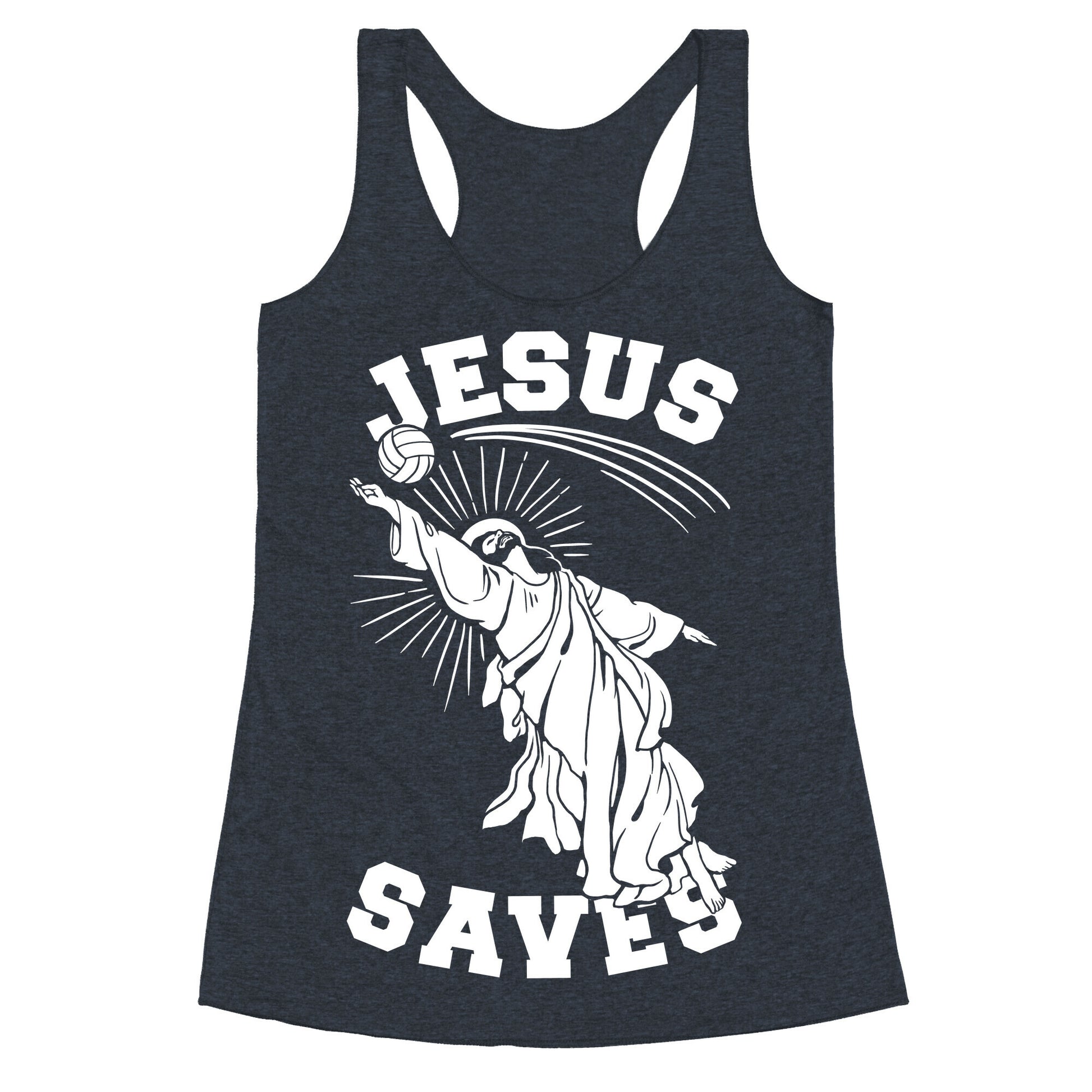 Jesus Saves (Volleyball) Racerback Tank