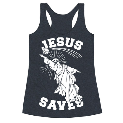 Jesus Saves (Volleyball) Racerback Tank